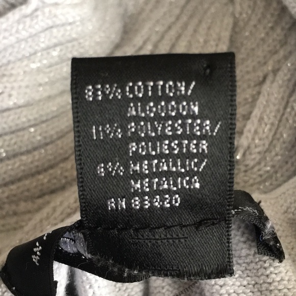 C’est City Metallic Silver Sleeveless Sweater S - Picture 5 of 5